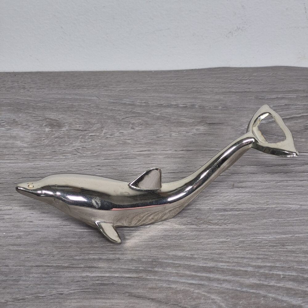 Vintage International Silver Co Dolphin Bottle Opener Barware